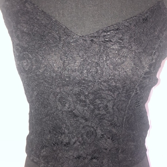 Ladies Eclipse Black Lace Crop Top - Size Small - Picture 2 of 6